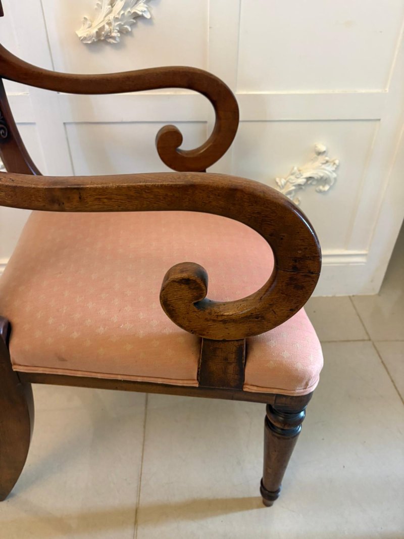 Antique Regency Mahogany Set of 6 Dining Chairs Including 2 Carvers - Image 17